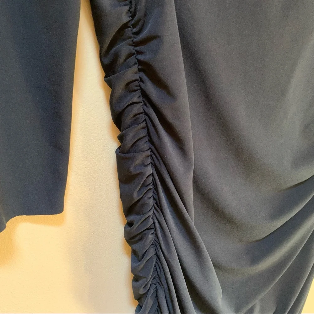 Ruched Bodycon ~new~ Deep Blue Midi Dress from Velvet by Graham & Spencer